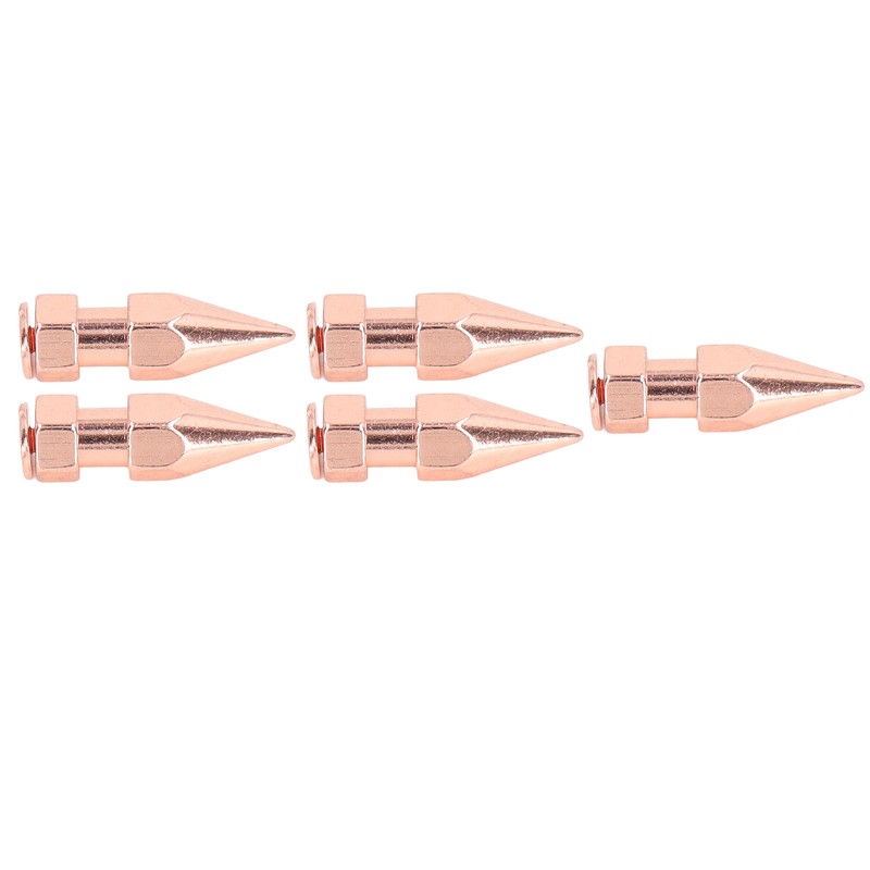 5Pcs Clothing Spikes 8x26mm Hex Rose Gold Strong Copper Punk