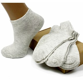 FlaxSox - Calcetines tobilleros de lino de lino de secado rápido para hombre (M, paquete de 3), Gris, Medium