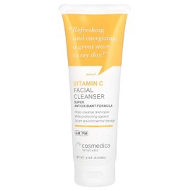 Cosmedica Skincare LIMPIADOR FACIAL DE VITAMINA C. Aporta vitalidad y luminosidad a la piel. Disminuye manchas y cicatrices. Con Vitamina C, aloe vera y aceite de rosa mosqueta.