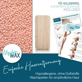 My Skin WAX - Waxing Beads 800 g, Hypoallergenic, Without Strips, Wax Beads Hair Removal for Face, Eyebrows, Intimate Waxing, Brazilian Waxing, Wax Beads for Men, Women - Pink
