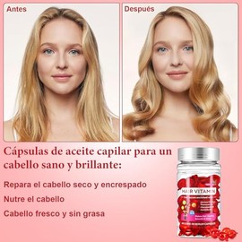 Cápsulas para el Cuidado del Cabello, Aceites para el cuidado del cabello, Capsulas de Vitamina e para Cabello, Que Contienen Vitaminas, Aceite de Nue
