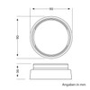 ledscom.de GX53 Lamp Socket Inel Round 90 mm Diameter Including