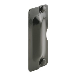 Prime-Line U 9501 Latch Guard Plate Cover – Protect Against Forced Entry, Easy to Install on Out-Swinging Doors – Bronze (Single Pack)