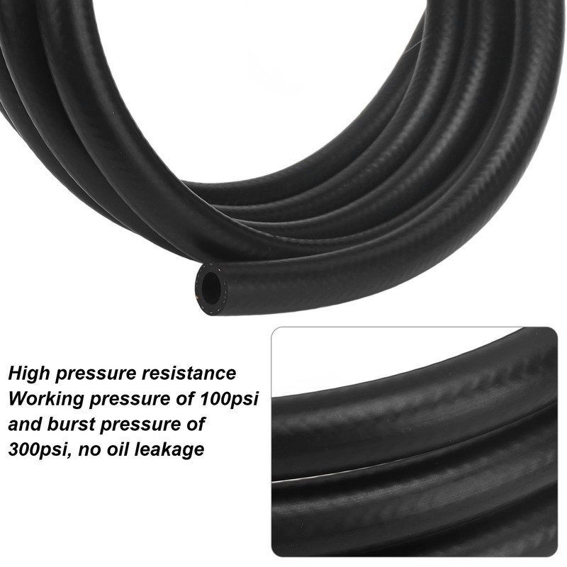 1/2 Inch 12mm ID Flexible NBR Fuel Line Hose 10FT