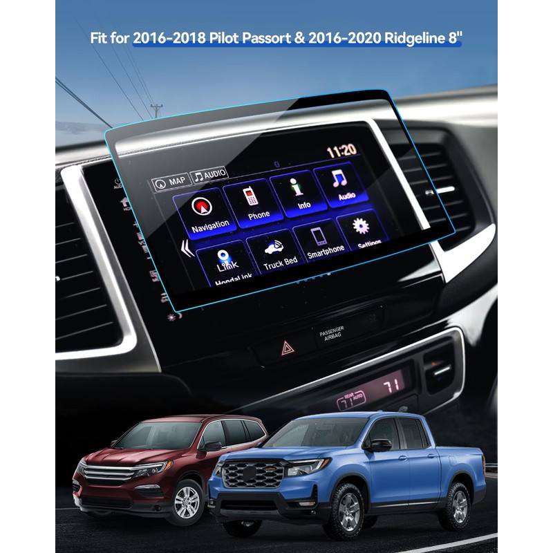 LANTU Car Screen Protector for 2016-2018 Honda Pilot Passort &