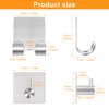 CGBE 4 Packs Shower Hooks for Inside Shower, Self Adhesive