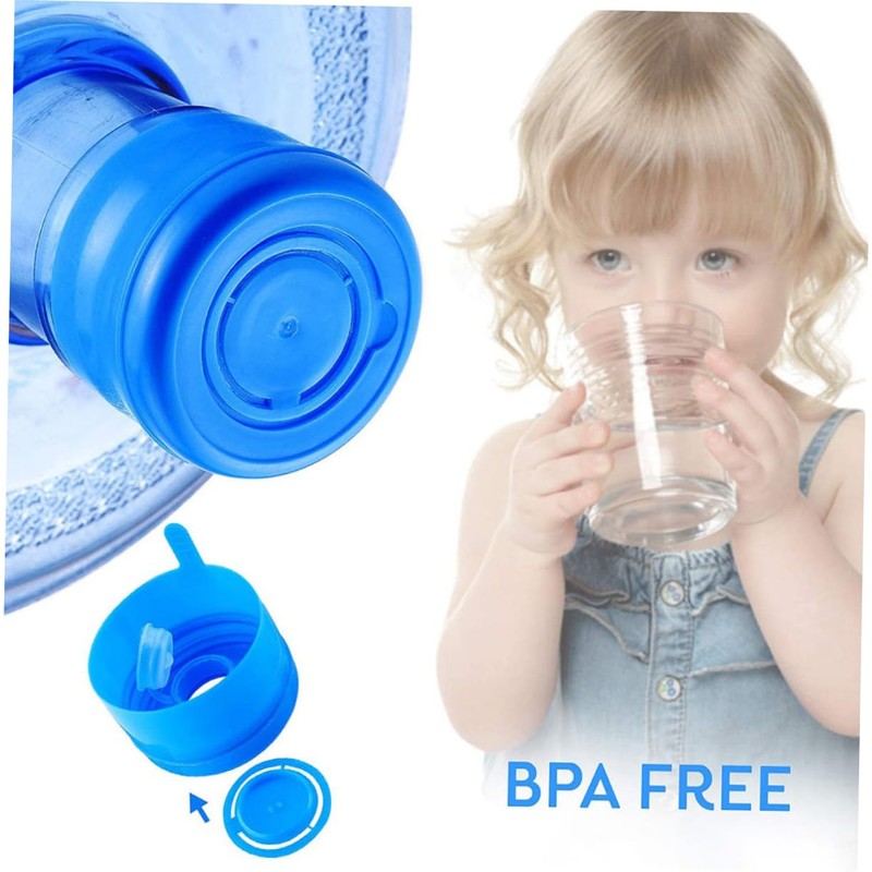 TEHAUX 35Pcs Splash Water Jug Sealing Caps Blue Spill Covers