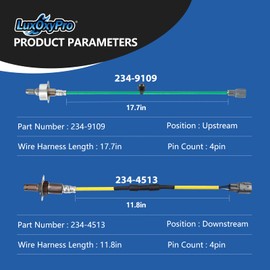 Oxygen O2 Sensor Upstream and Downstream for Subaru Forester XV Crosstrek Impreza 2.0L 2.5L H4 2011 2012 2013 2014, Replace 234-9109 234-4513 2Pcs