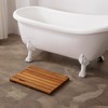 Heemab Solid Teak Bathroom Shower Mat, Anti-Slip Design, Comfortable and