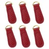 sourcing map 6pcs Zipper Pull, 1.57 Inch Litchi Leather Zip