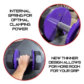 Micro Gainz Dumbbell Fractional 2.5 lb Weight Plate, Ideal for Micro Loading, (Choose Color) 2 Piece Fractional Weight Plates, Designed for Dumbbell Training, Made In USA (Purple)
