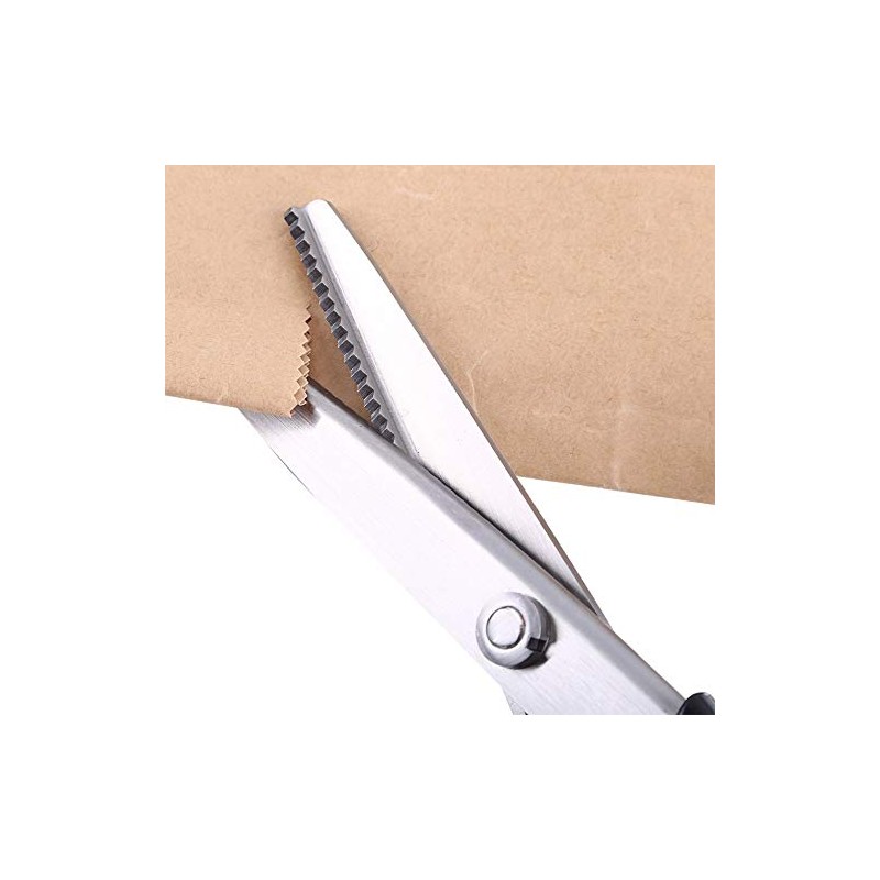 FTVOGUE Cizalla Dentada Tela de Acero Inoxidable Tijeras Decorativas de