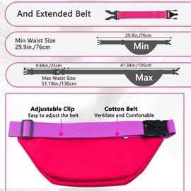 Nadiaen Pink Bumbag,Bumbags for Ladies,Fashion Bum Bags for Women for Women & Men,Fashion Waist Packs with 30cm Extension Strap,Ladies Bum Bag Ideal for Travel,Running,Cycling,Hiking