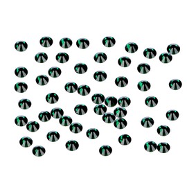 2880PCS Art Nail Rhinestones non Hotfix Glue Fix Round Crystals Glass Flatback for DIY Jewelry Making with one Picking Pen (ss8 2880pcs, Emerald)