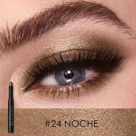 Focallure 2 in 1 Eyeshadow and Eyeliner Pen, Shimmer Cream Eyeshadow Stick, High Pigmented Eyeshadow, Highlighter Eye Liner, Multi-Dimensional eyes Look - Color: #24 NOCHE
