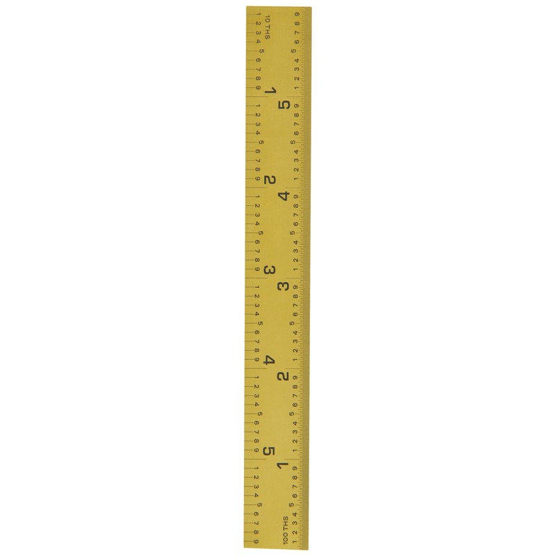 Fowler 52-349-006-0 Rigid Steel Rule with Titanium Coated Golden Finish,