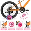 Kids Bike Stabilisers Mounted Kit, 1 Pair Pink Bicycle Mute