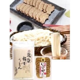 Akita Specialty Iburigakko & Inaniwa Udon Set, Akita Iburigakko Carefully Aged Slices 3.5 oz (100 g) x 1 Bag; Inaniwa Kinujo Udon 12.7 oz (360 g) (Serving for 4 People) x 1 Bag, Value Cut Off (Boiling
