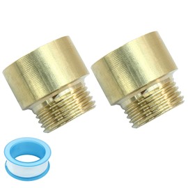 Cionyce 2 Pack Brass G1/2 Male to Female Thread 26mm Length Pipe Fitting Shower Head Extension Arm Apply to Outdoor/Faucet/Industrial