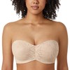 AISILIN Women's Strapless Bra for Big Bust Minimizer Unlined Underwire