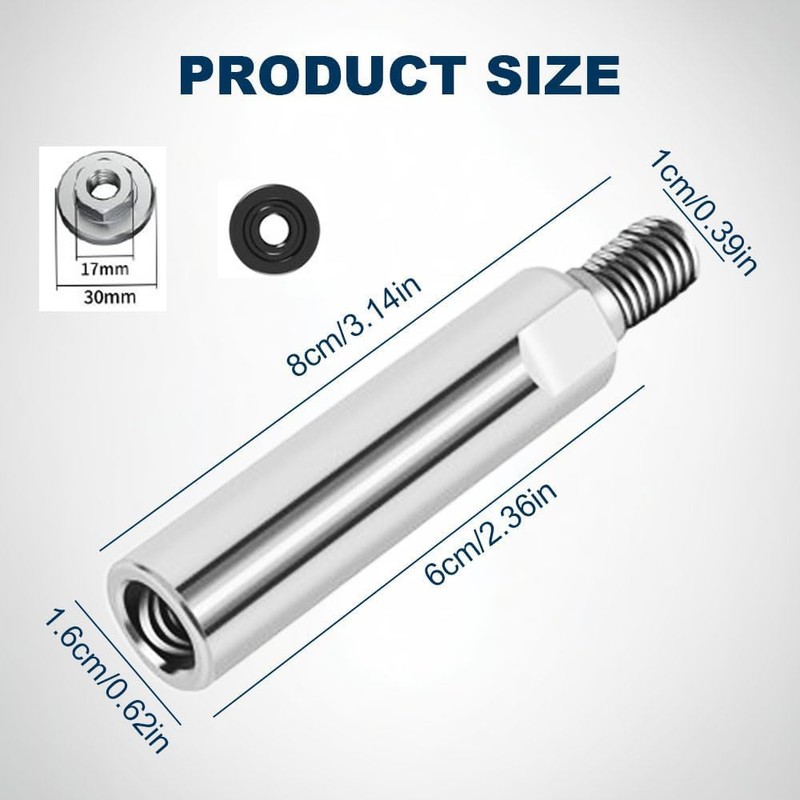 Angle Grinder Extension Rod, 2025 Upgrade M10 Thread Polishing Machine