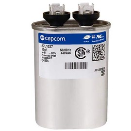 Carrier P291-1004 - 10 uF MFD x 440 VAC Genteq Replacement Capacitor Oval # C410L / 27L1027