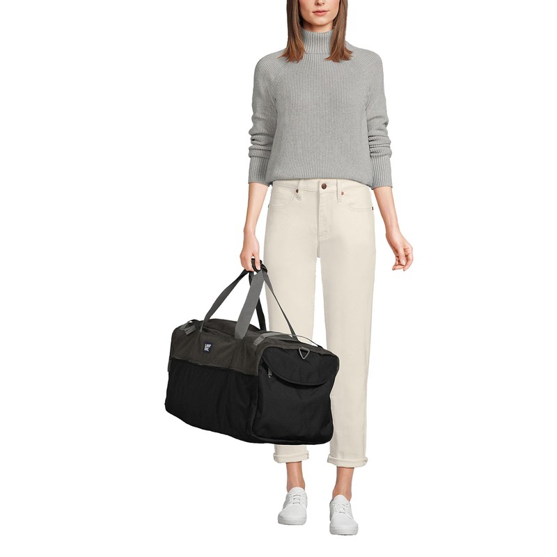 Lands' End Everyday Duffle Light Blue Twilight Heather Large