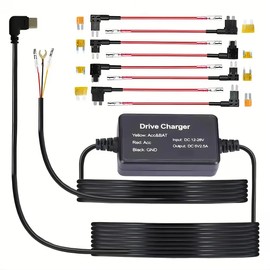 BAOHZ Hardwire Kit for Dash Cam with Acc Multi-Size, 24H Parking Monitoring, Low Voltage Protection, USB C Power Port for Car Dash Camera add a Circuit Fuses