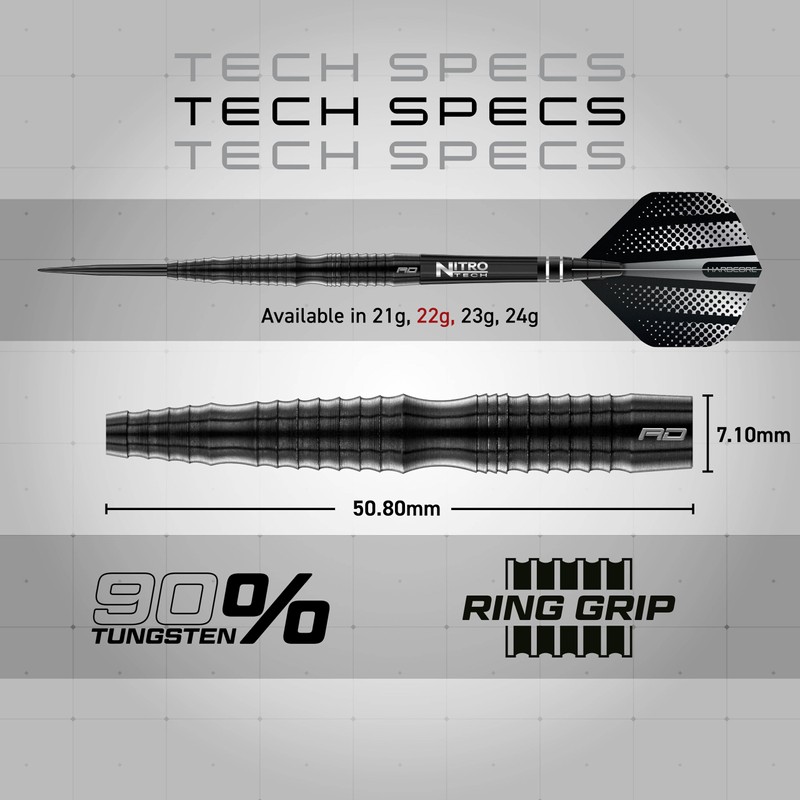 RED DRAGON Razor Edge Extreme 22 g Professional Tungsten Darts