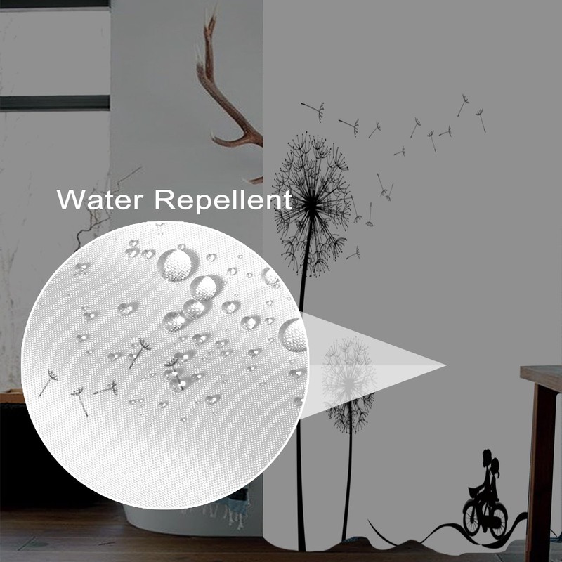 Uiiooazy Black White Dandelion Fabric Shower Curtain for Bathroom Ride