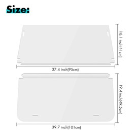 10L0L Clear Golf Cart Windshield for Club Car DS 1982-2000 Models