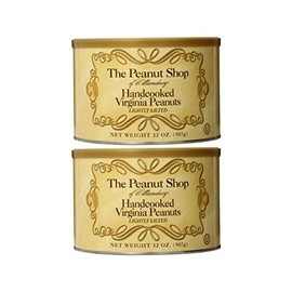 The Peanut Shop of Williamsburg Handcooked Virginia Peanuts, Lightly Salted, 32 Ounce (Pack of 2)