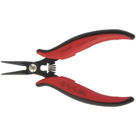 Hakko CHP PN-5025 Long Round-Nose Pliers, Smooth Jaws, 23mm Jaw Length, 2mm Diameter Tip, 5mm Thick Steel