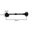 Cabin Hook and Eye Black Cast Iron Heavy Duty 200mm/8