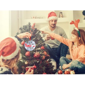 WaaHome Family Christmas Ornaments 2025 - Family Ornament for Christmas Tree Long Distance Gifts for Mom Women, Side by Side Or Miles Apart But Close at Heart