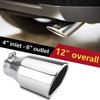 LCGP 4" inlet Diesle Exhaust Tip, 6" outlet, 12" Long