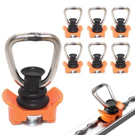 Glamifyr Pack of 6 Airline Rail Fitting, Airline Rail Accessories, Airline Fitting Airline Rail, Single End Fitting for Airline Rails 1000 kg / Dan End Fitting Lashing Rail