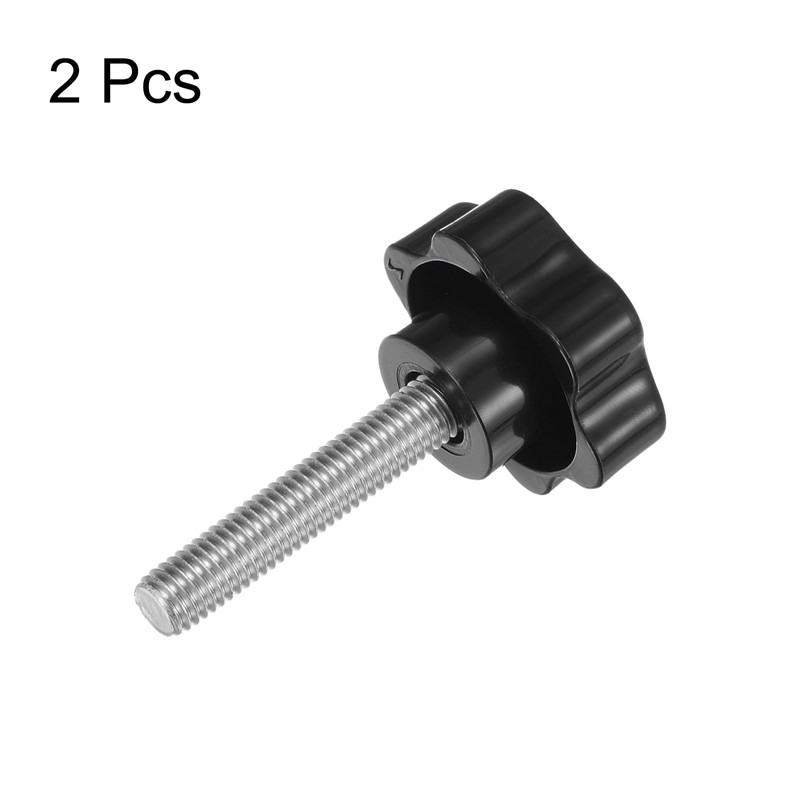 sourcing map 2pcs Star Knobs M10 x 50mm 304 Stainless