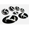 Full 7pc Metal Skin K Emblem Badge Overlay for Telluride