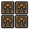 Art Nouveau 4 Coaster Set Vintage Art 1920s Flapper Gatsby