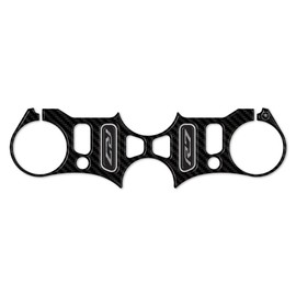 labelbike - 3D Sticker Motorcycle Steering Fork Plate Protection and Decoration in Resin Compatible with Yamaha R7 2021-2024 Carbon Color