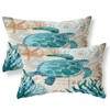 ULOVE LOVE YOURSELF 2Pack Beach Throw Pillow Covers Sea Turtle