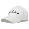 A|X ARMANI EXCHANGE Men's Script Logo Baseball Hat, Off White/Navy,