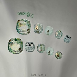 [M;H #] Emerald handmade paddy tip - Enter Lake Owen in the delivery message / [M;H #] 에메랄드 수제패디팁 - 배송메세지에 필수로 오왼 호수 입력