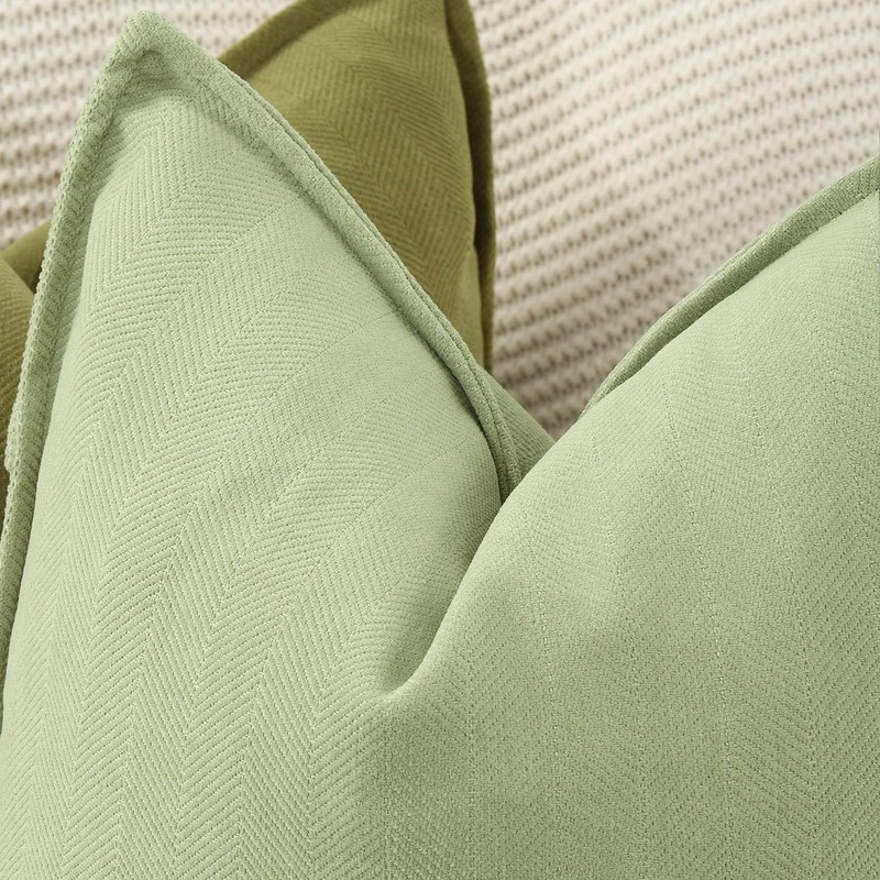 Madizz Set of 2 Patterned Chenille Cushion Covers Soft Short