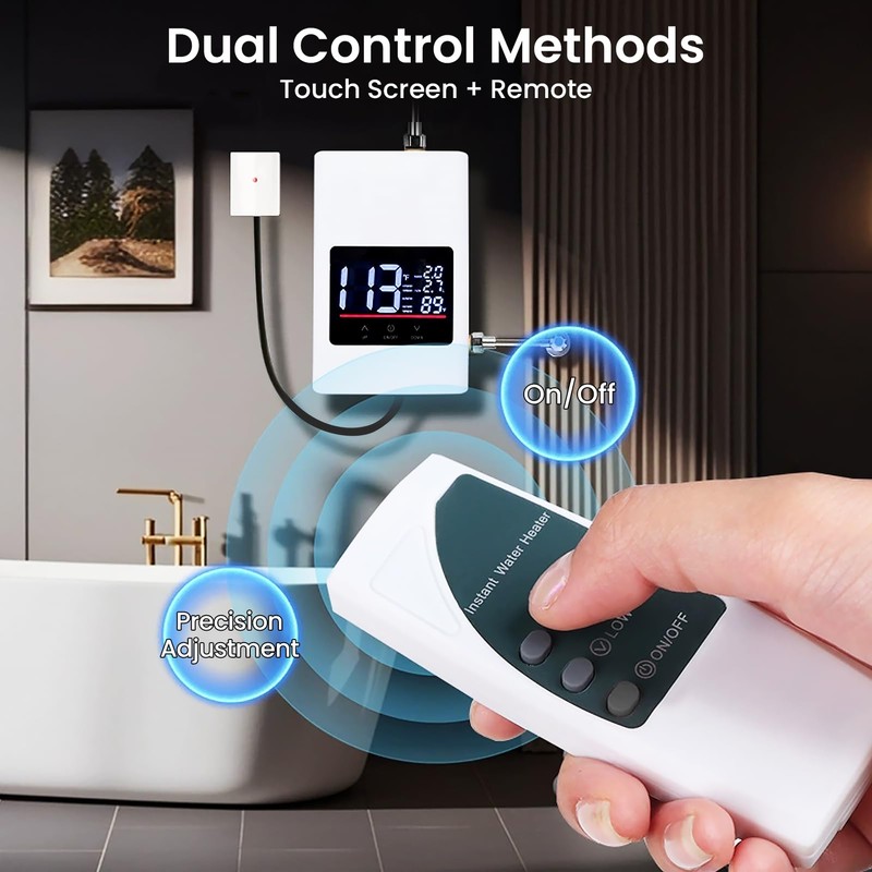 Upgraded Tankless Water Heater Electric 110V Under Sink Small Hot