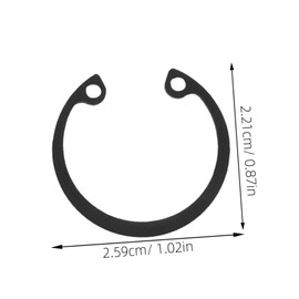 BUGUUYO 535pcs Stainless Steel Retaining Ring Clamp Fixing Ring Hook Belts Walkable Tape Clamp Retaining Ring Reflective Accessories Heavy Belts Identification Ringed Pigeons Rings Black