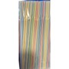 100 PCS Flexible Striped Plastic Straws, Multi Colored Disposable Straws
