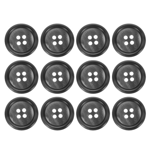 HARFINGTON 12pcs Resin Sewing Button, 20mm 3/4-Inch 4 Holes Round