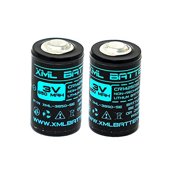 (2 Pack) XML Battery CR14250SE 1/2AA 3V 850mAh CR1/2AA 6127 1755-BAT PLC FDK Sanyo CR 1/2 AA